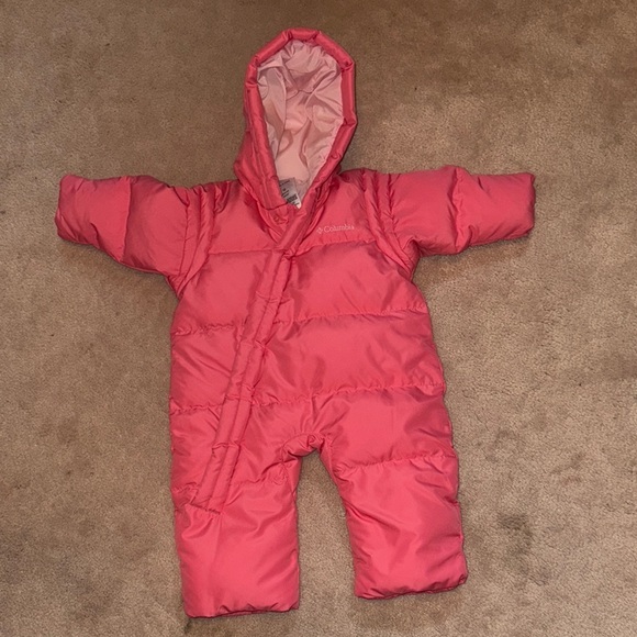Columbia Pink Quilted Snowsuit with Hood - Picture 1 of 6